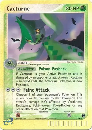 EX Sandstorm Cacturne #2/100 reverse holo